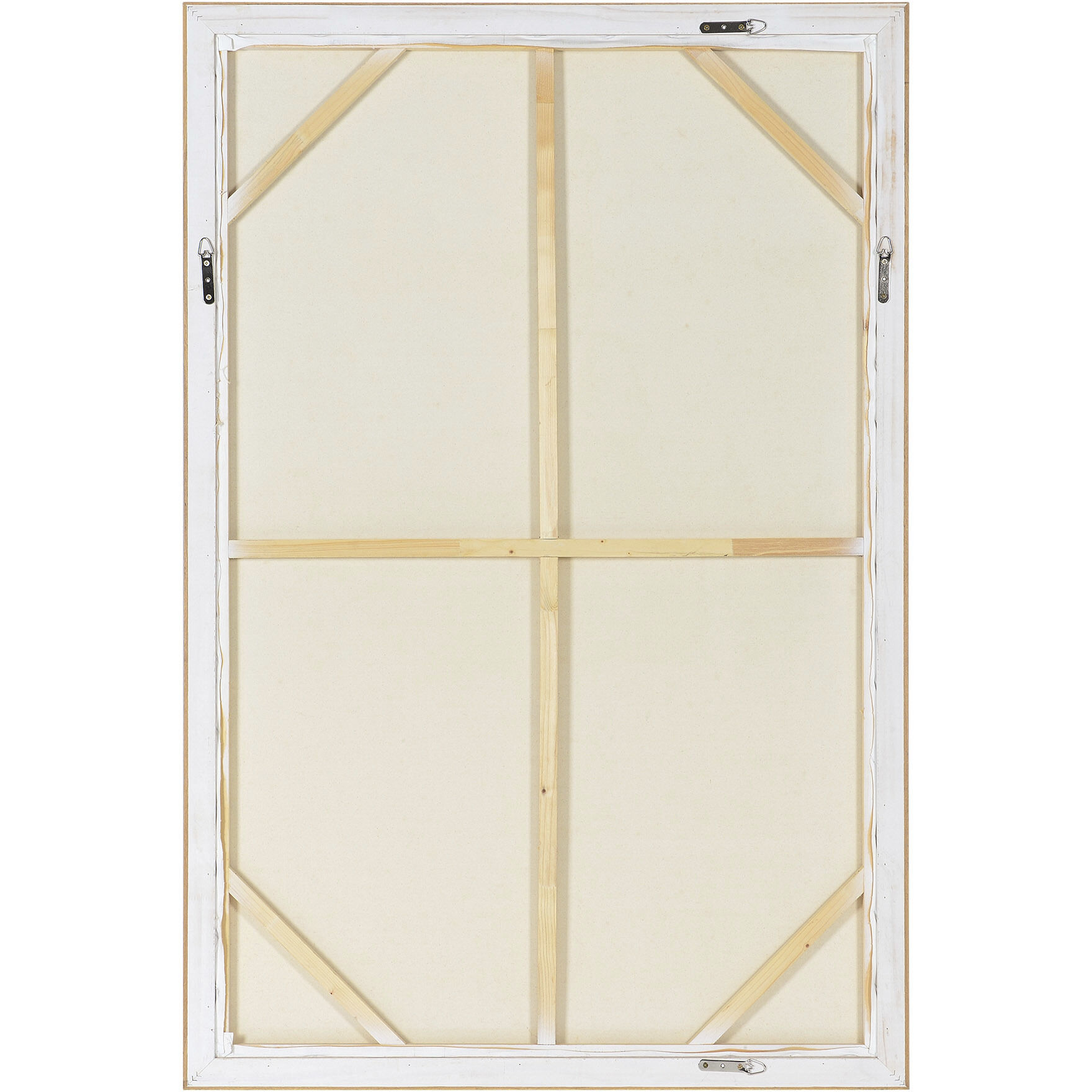 Martia Soft Beige and White Oak Canvas Art