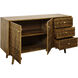 Diamond Cube 55 X 18 inch Mahogany Brown and Brushed Brass Sideboard