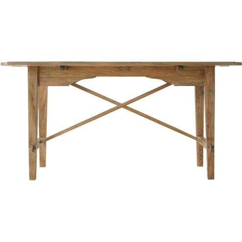 Faulner 60 X 31.25 inch Aged Natural Grey / Texture Black Iron Dining Table