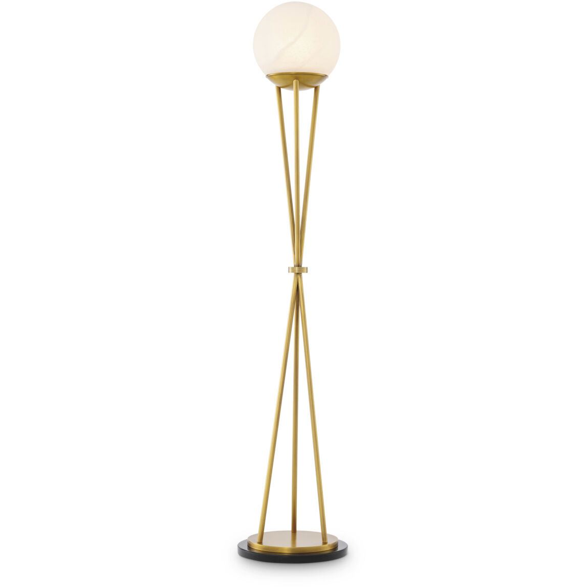 Izzy 55.12 inch 5 watt Antique Brass and Alabaster Floor Lamp Portable Light