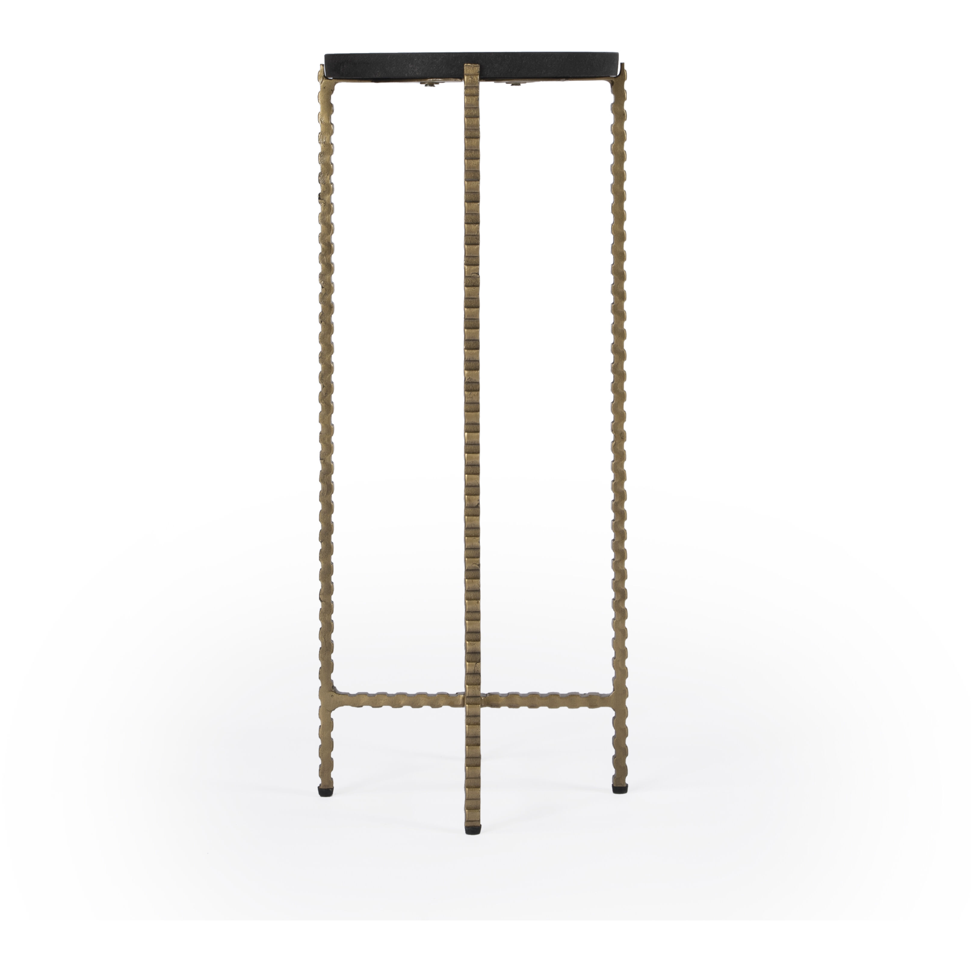 Nigella Granite Cross Legs Side Table in Multi-Color