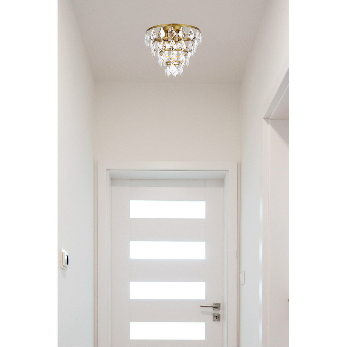 Ella 3 Light 12 inch Brass Flush Mount Ceiling Light