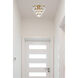Ella 3 Light 12 inch Brass Flush Mount Ceiling Light