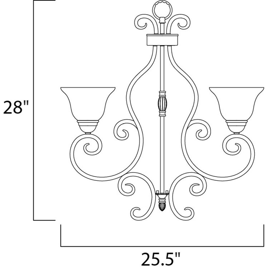 Manor 5 Light 26 inch Oil Rubbed Bronze Single Tier Chandelier Ceiling Light