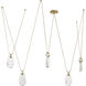 Melt 5 Light 82 inch Antique Brass Chandelier Ceiling Light