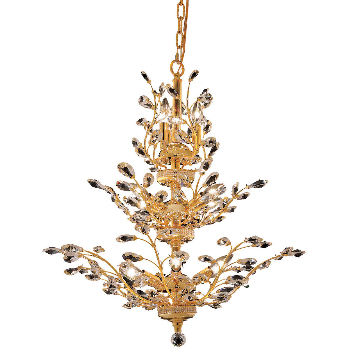 Orchid 13 Light 27 inch Gold Dining Chandelier Ceiling Light in Royal Cut