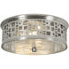 Roscoe 2 Light 11 inch Satin Nickel Flush Mount Ceiling Light