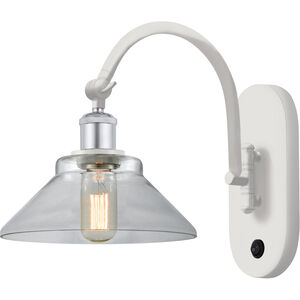 Ballston Orwell 1 Light 8 inch White and Polished Chrome Sconce Wall Light