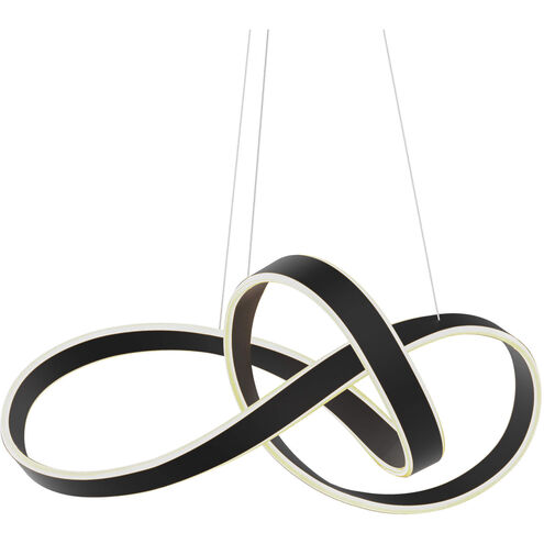 Twirl LED 24 inch Black Pendant Ceiling Light, 28in