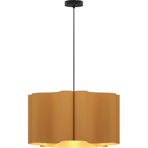 Paulina 1 Light 23.6 inch Black Pendant Ceiling Light in Petribi/Ash, 24 in, WEP Collection