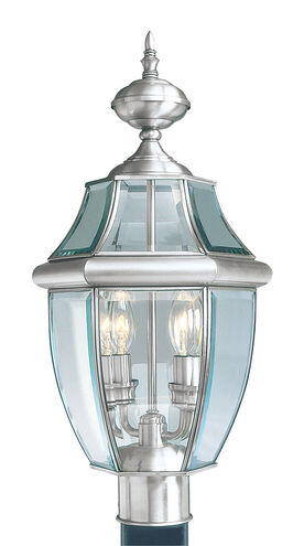 Monterey 2 Light 22 inch Brushed Nickel Outdoor Post Top Lantern