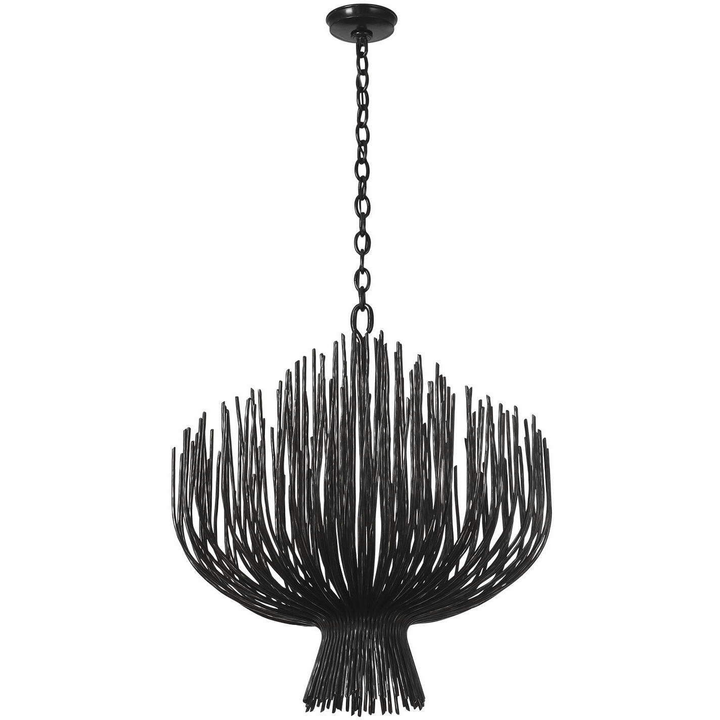 Chapman & Myers Astra LED 31.75 inch Aged Iron Sculpted Chandelier Ceiling Light