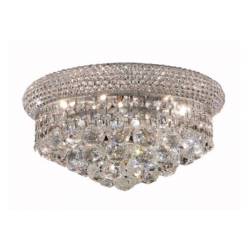 Primo 6 Light 14 inch Chrome Flush Mount Ceiling Light in Royal Cut