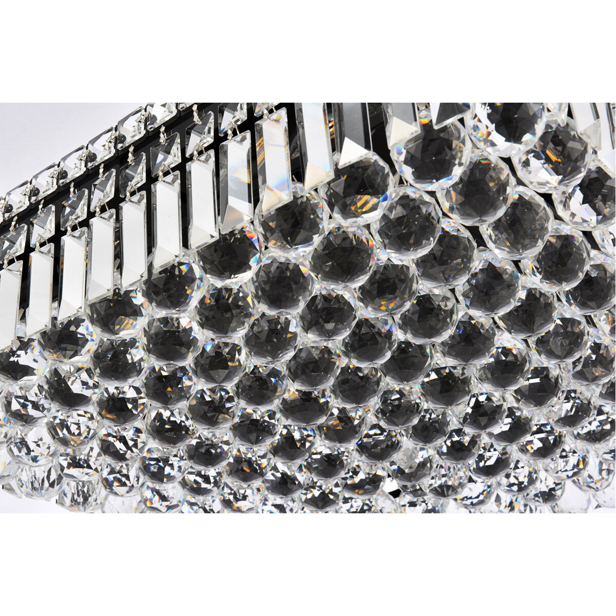 Maxime 12 Light 20 inch Black and Clear Flush Mount Ceiling Light in Royal Cut