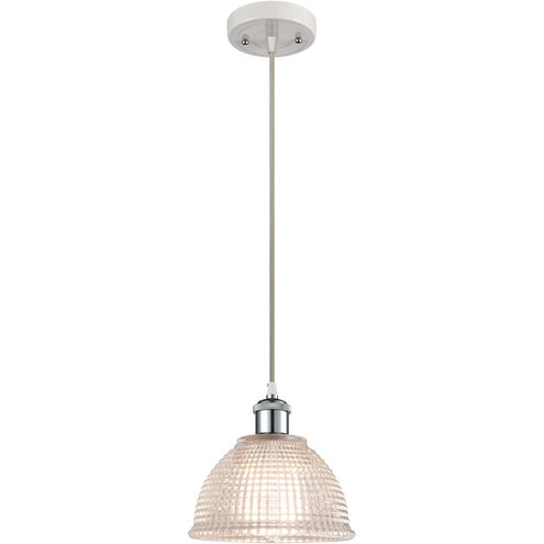 Ballston Arietta LED 8 inch White and Polished Chrome Mini Pendant Ceiling Light, Ballston