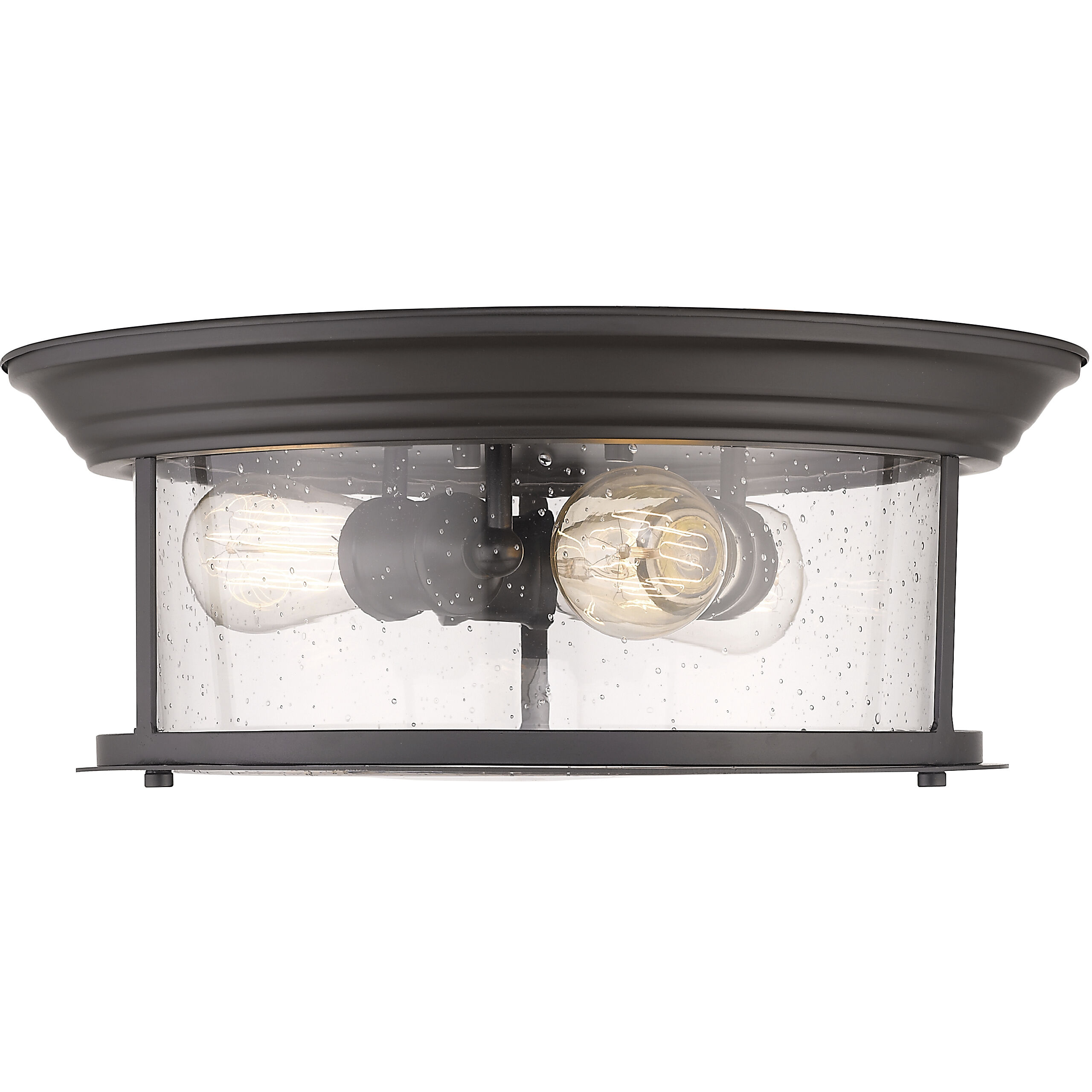 Sonna 3 Light 15.5 inch Bronze Flush Mount Ceiling Light