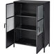 Vitrino Black 2 Door Dresser