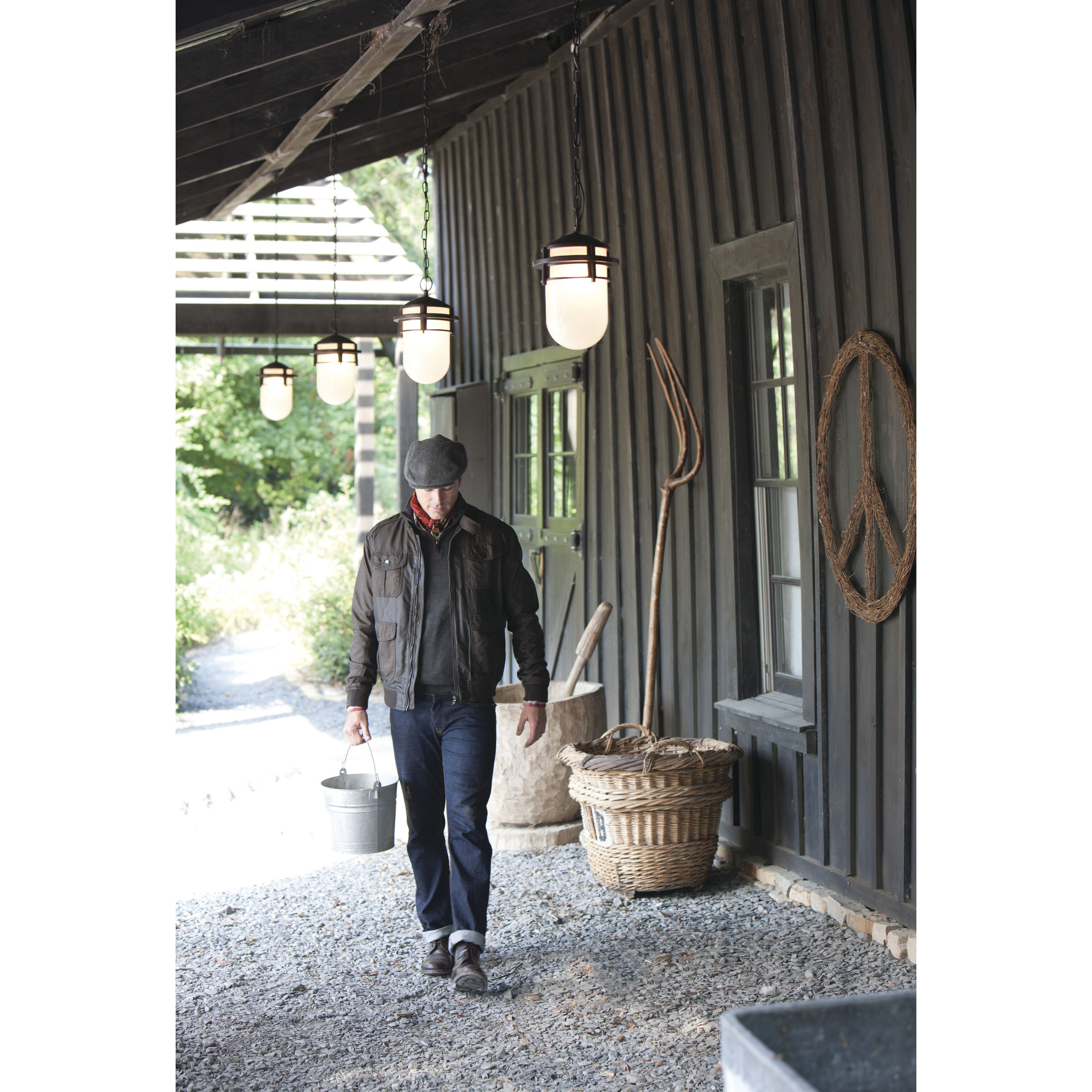 Reef 1 Light 9 inch Victorian Bronze Outdoor Hanging Lantern