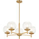 Lyon 5 Light 27 inch Aged Brass Chandelier Ceiling Light