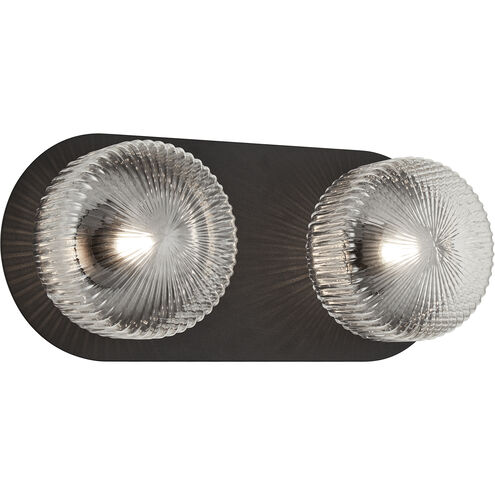 Knobbel Wall Sconce Wall Light in Matte Black, Clear