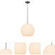 Nitrogen LED 14 inch Brushed Steel Pendant Ceiling Light