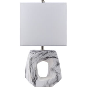Fremont 25 inch 100 watt White and Gray Table Lamp Portable Light