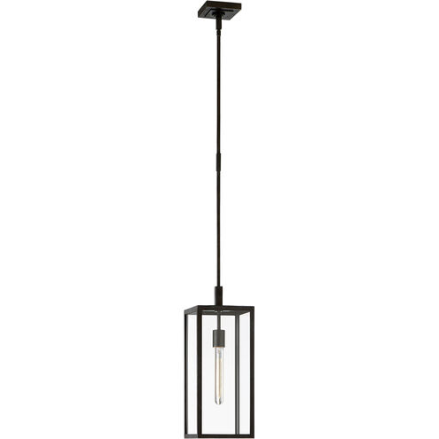 Chapman & Myers Fresno 1 Light 8 inch Aged Iron Outdoor Hanging Lantern, Small