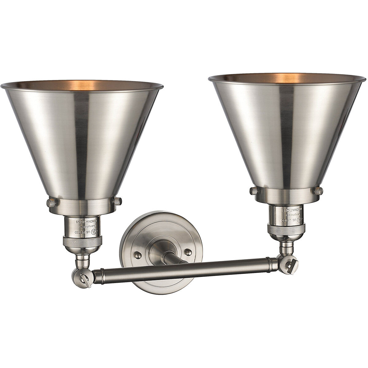 Franklin Restoration Appalachian 2 Light 18 inch Brushed Satin Nickel Bath Vanity Light Wall Light, Franklin Restoration