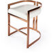 Clarence Faux Leather 25" Counter Stool in Gold