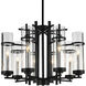 Sierra 8 Light 26 inch Black Up Chandelier Ceiling Light