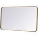 Evermore 36 X 20 inch Brass Mirror