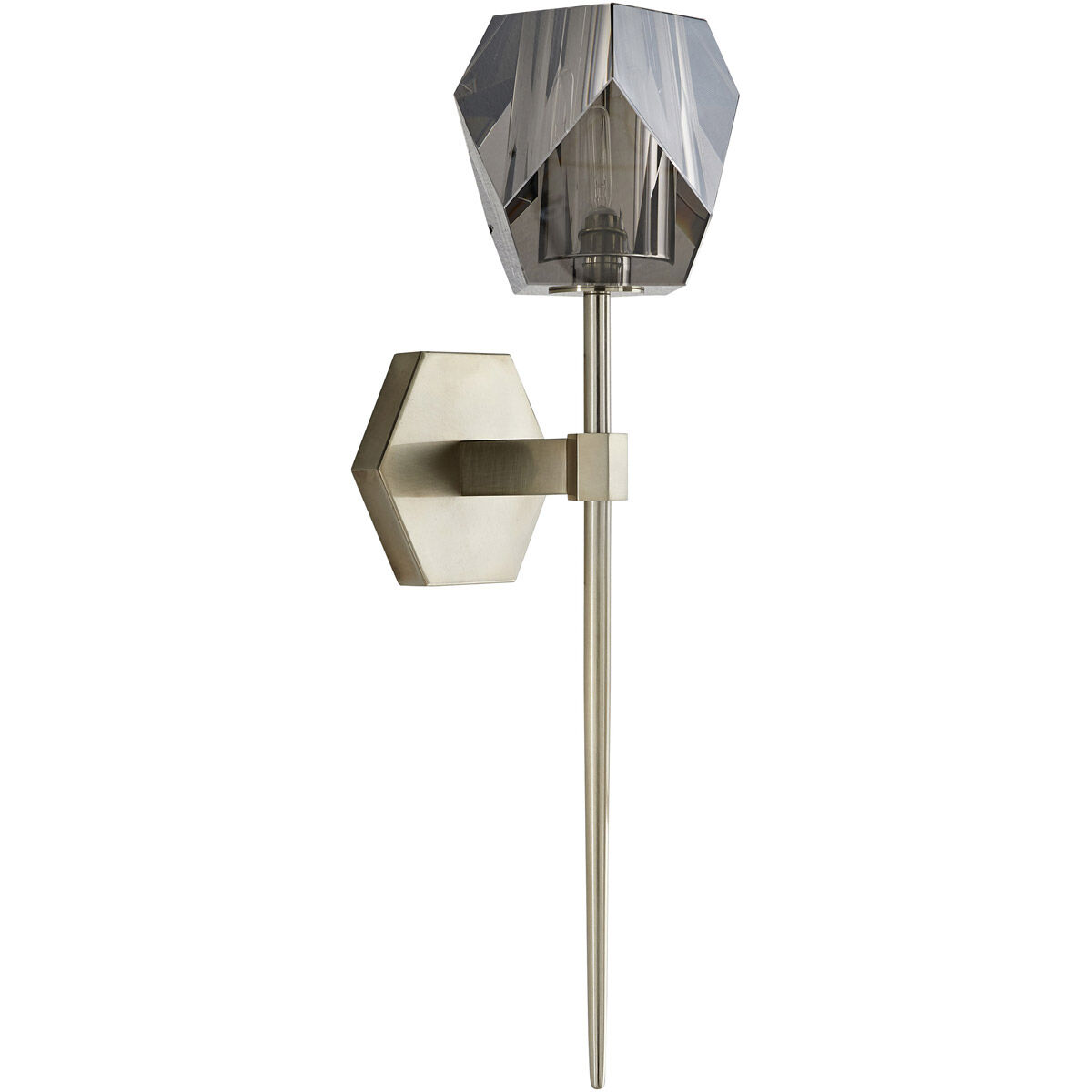 Gemma Sconce Wall Light in Pale Brass