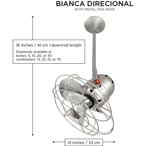 Matthews-Gerbar Bianca Direcional 13 inch Polished Chrome Ceiling Fan, Matthews-Gerbar