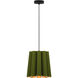 Renata 1 Light 12.6 inch Black Pendant Ceiling Light in Green/Ash, 13 in, WEP Collection