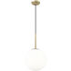 Kairo 1 Light 12 inch Vintage Brass Indoor Pendant Ceiling Light