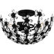 Rosemary 3 Light 15.75 inch Matte Black Semi-Flush Mount Ceiling Light, Medium