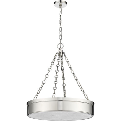 Anders LED 22 inch Polished Nickel Chandelier Ceiling Light