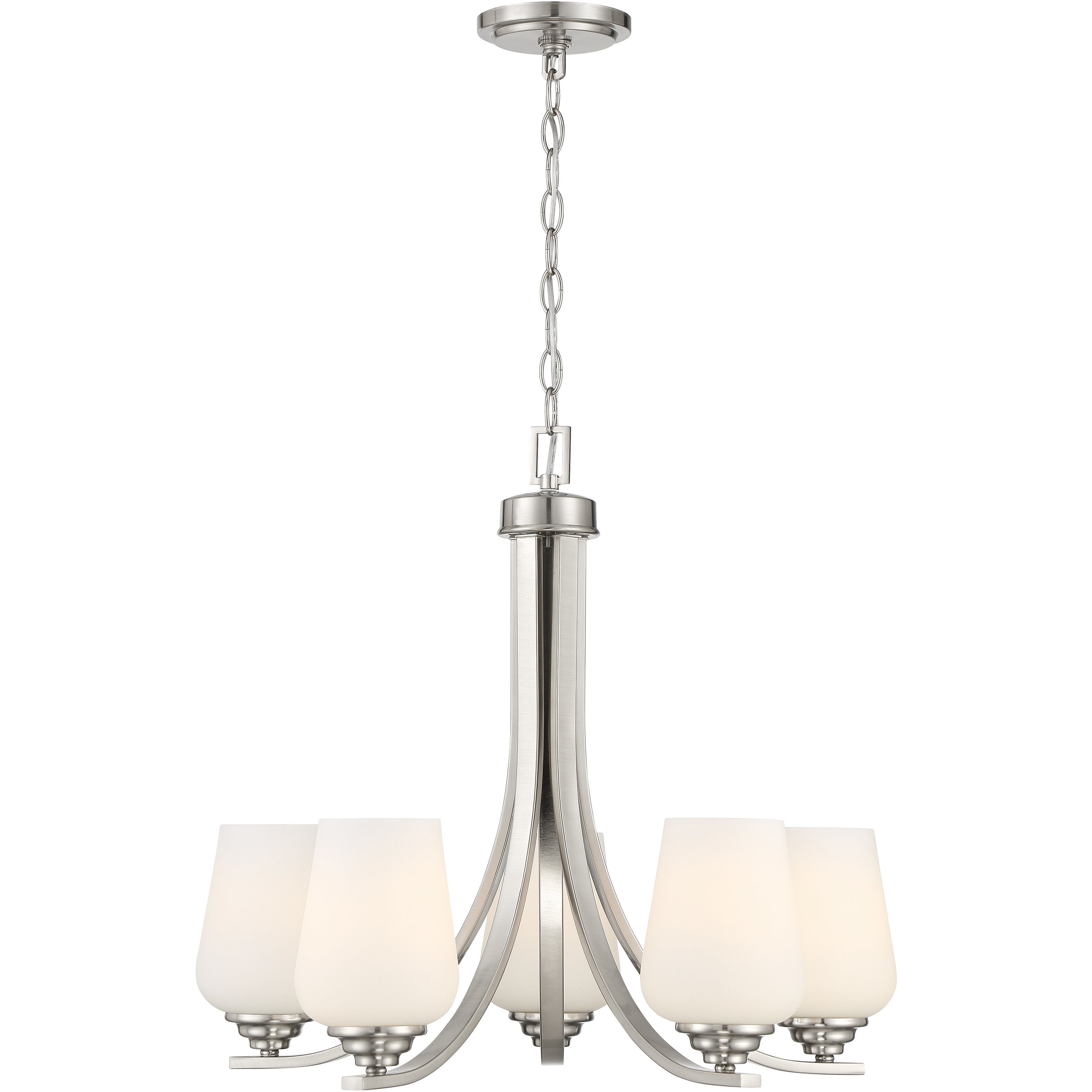 Shyloh 5 Light 23.38 inch Brushed Nickel Chandelier Ceiling Light