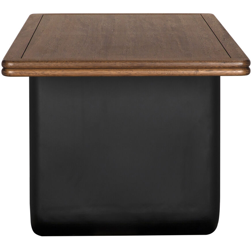 Mila 72 X 36 inch Dark Walnut and Matte Black Desk