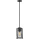 Refinery LED 8 inch Black Indoor Pendant Ceiling Light in Smoked
