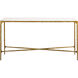 Seville 60 X 16 inch Antique Brass with White Console Table, Forged
