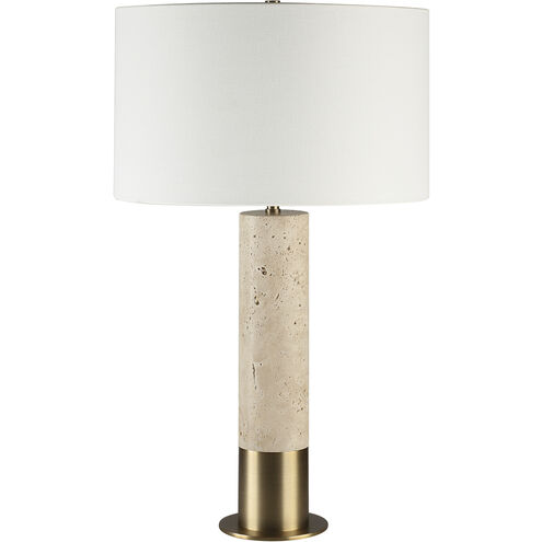 Amadora 27.75 inch 100.00 watt Natural and Plated Dark Antique Brushed Brass Table Lamp Portable Light