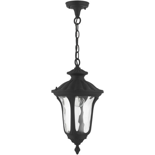 Oxford 1 Light 10 inch Textured Black Outdoor Pendant Lantern