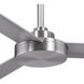 Roto XL 62 inch Brushed Aluminum with Silver Blades Outdoor Ceiling Fan
