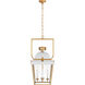 Chapman & Myers Coventry 4 Light 19 inch Matte White and Antique-Burnished Brass Lantern Pendant Ceiling Light, Medium