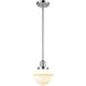 Franklin Restoration Oxford 1 Light 7.5 inch Polished Chrome Mini Pendant Ceiling Light in Incandescent, Matte White, Franklin Restoration