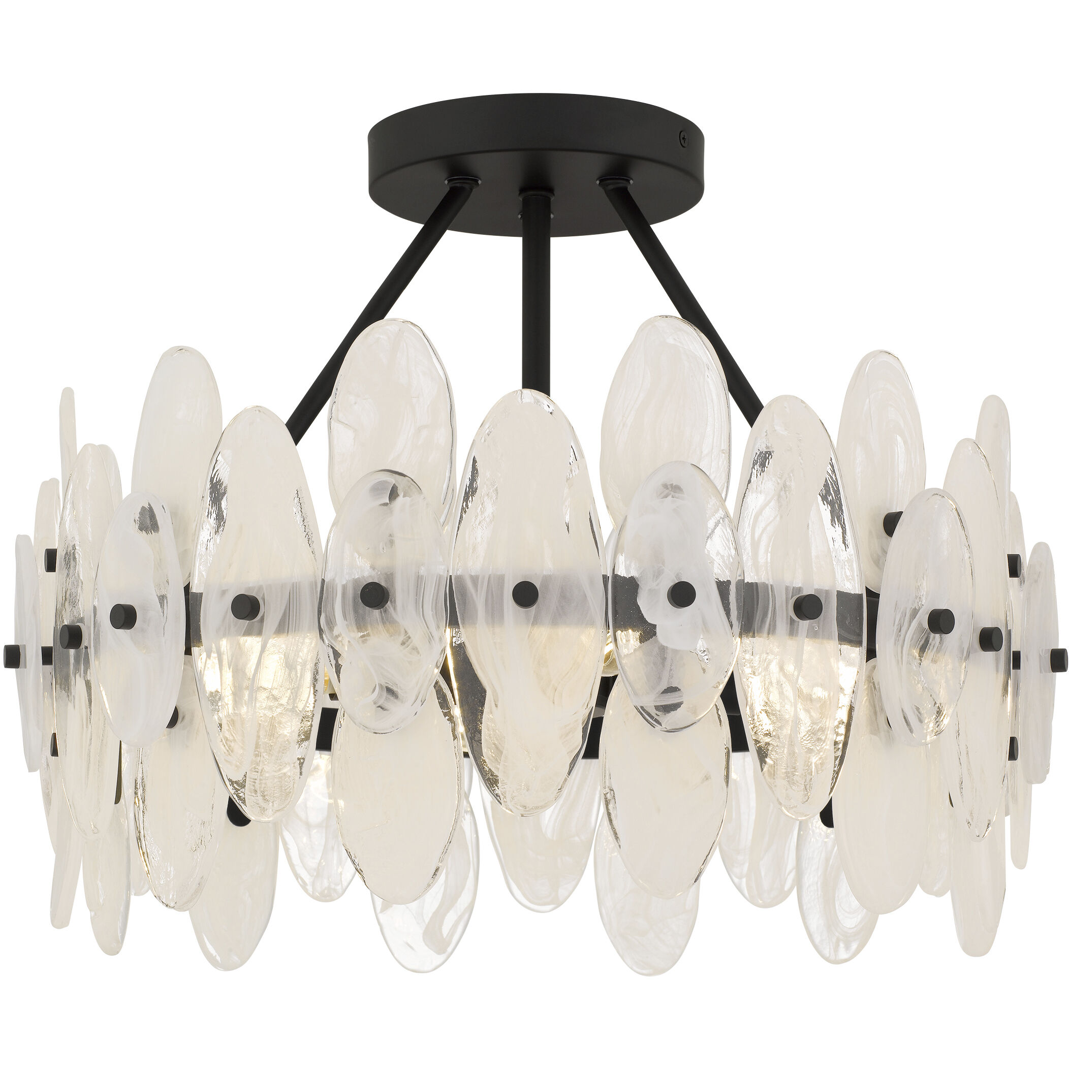 Abigail 4 Light 18 inch Matte Black Semi-Flush Mount Ceiling Light