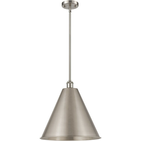 Ballston Cone 1 Light 16 inch Brushed Satin Nickel Pendant Ceiling Light