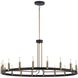 Clayton Family LED 42 inch Matte Black Chandelier Ceiling Light