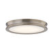 EVOLV LED 12.5 inch Brushed Brass Flush-Mount Ceiling Light, Bevel Family